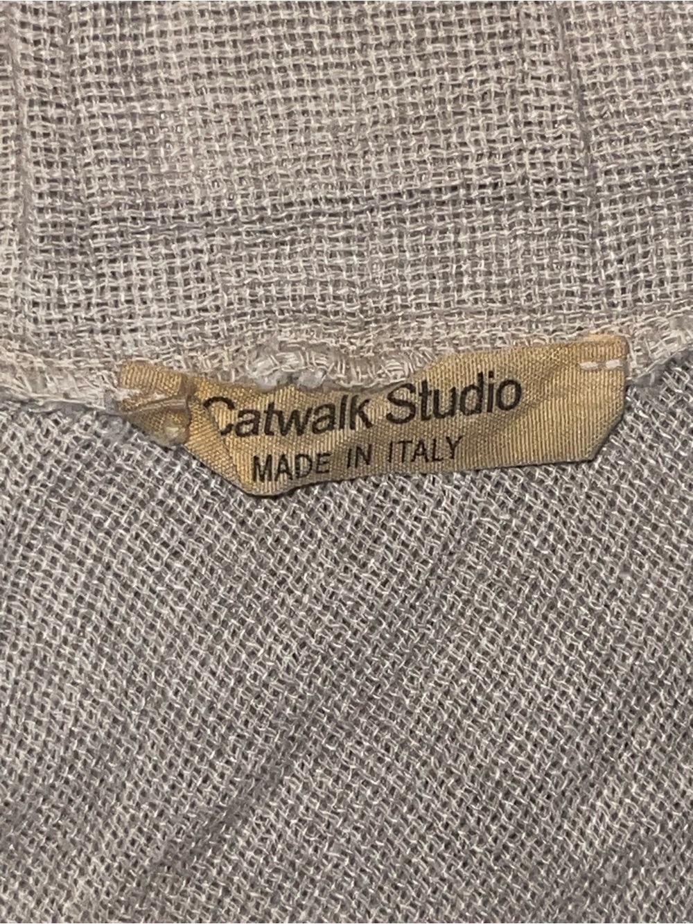 Catwalk Studio Harem Pants Linen Cotton Elastic Waist Pockets Natural Italy